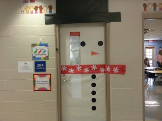 Snowman door decor