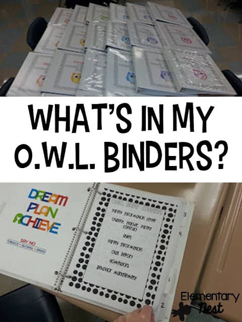 O.W.L. Binder Assembly (organized while learning)- help keep your students organized with these OWL binders