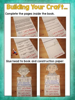 Presidents Day flip book- Presidents Day Lessons and Activities