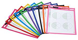 Dry erase pockets from Amazon