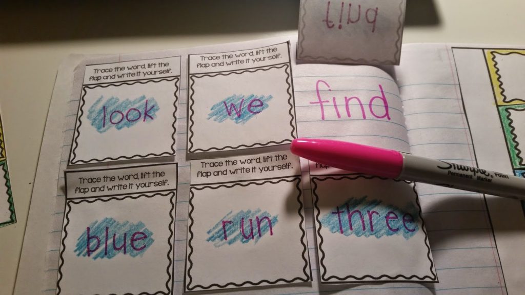 Trace and write activity for children