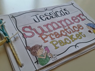 Summer Practice Packets for kindergarten, first grade, and second grade students. Send home to prevent the summer slide. Low-prep summer review