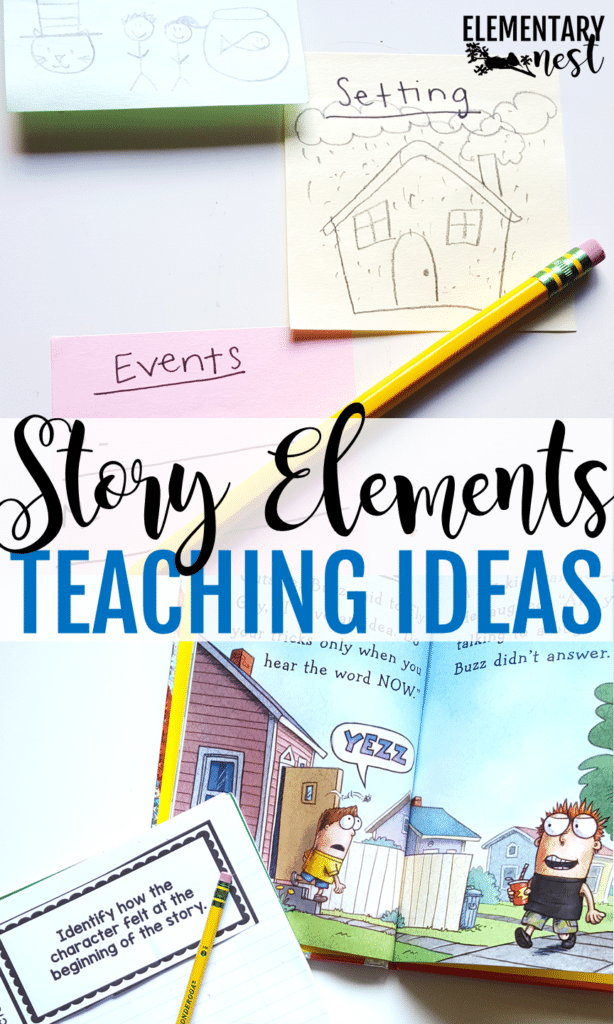 Story Elements: Activities and teaching ideas- educational ideas for characters, setting, events, problem and solution, and more. Hands-on ideas for a first grade, second grade, and third grade classroom.
