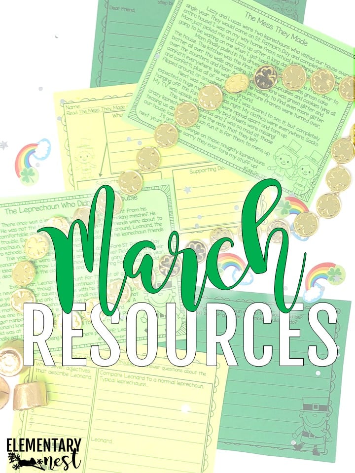 March resources for the classroom- hands on activities for kids for March and St. Patrick's Day. 
