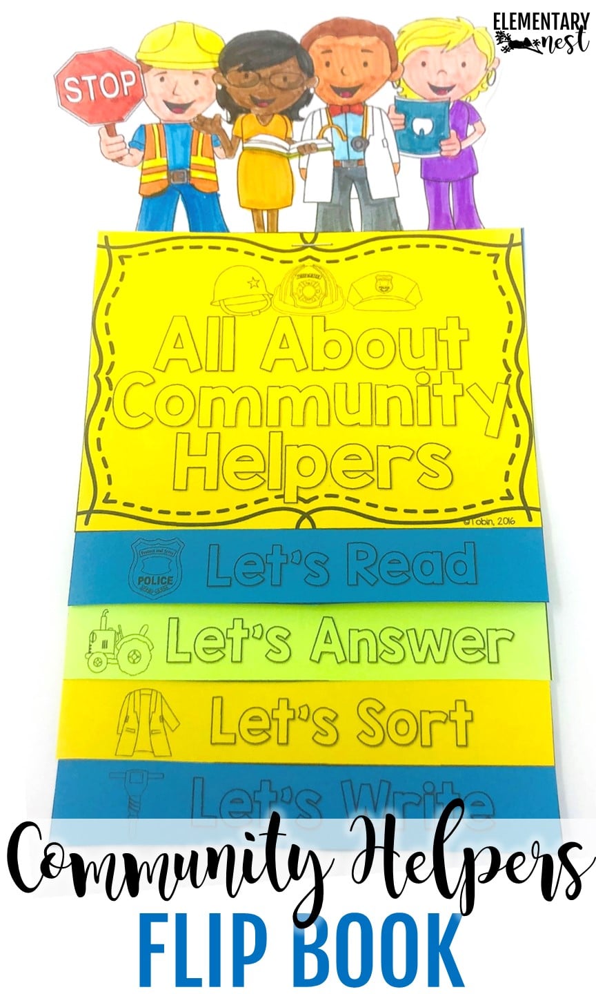 Labor Day Activities- Community Helpers flip book.