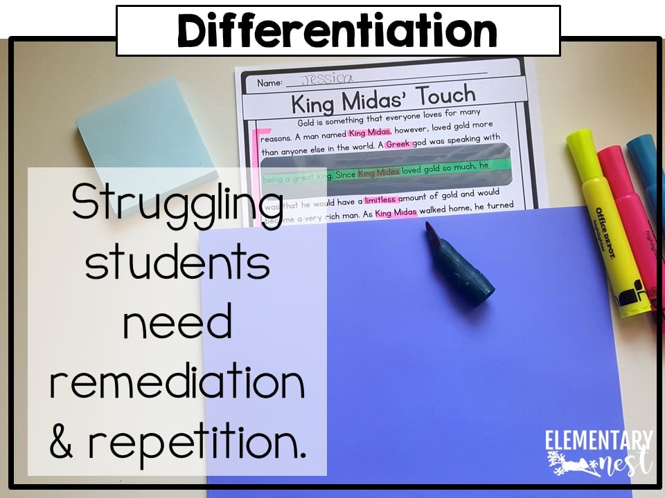 How to differentiate instruction in your reading and writing block including dealing with struggling students.
