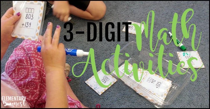3-digit math activities