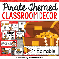 Pirate-themed classroom decor bundle