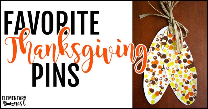 Thanksgiving pins and inspiration for the primary classroom.
