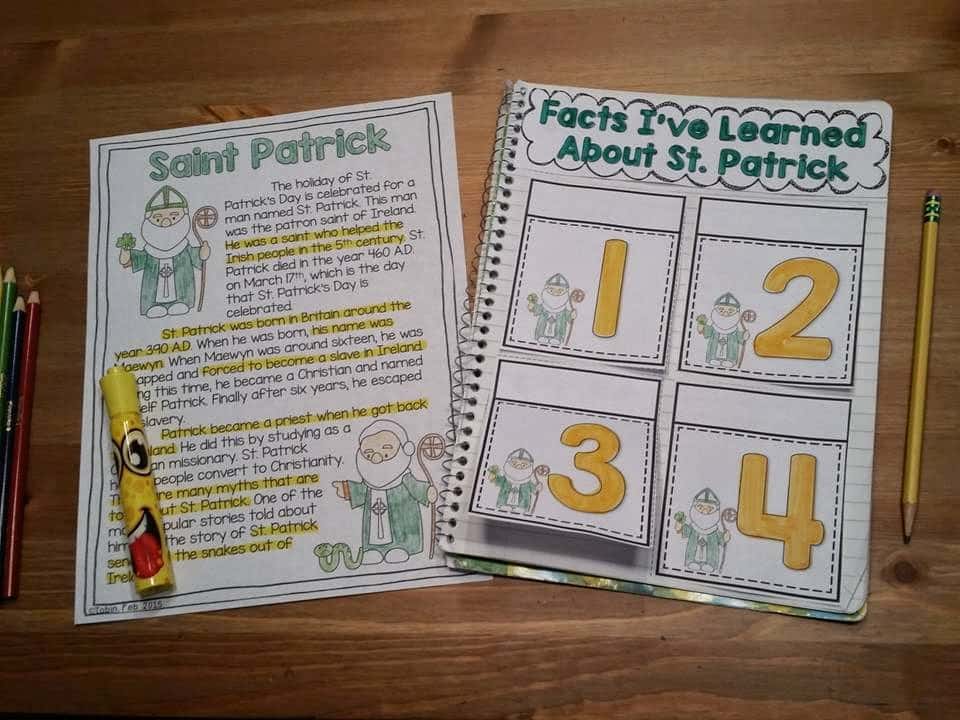 St. Patrick's Day Activities- learning the history and biography about St. Patrick- great for social studies content
