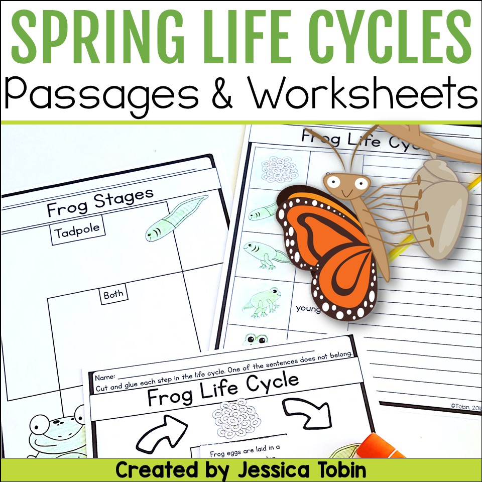 Butterfly Life Cycles, Frog Life Cycles, and Chick Life Cycle Activity Set