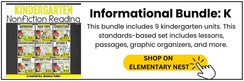 Nonfiction Mentor Texts Read Alouds and Top Informational Books Kindergarten Nonfiction Reading Standards-Based Units with Nonfiction Mentor Texts Read Alouds