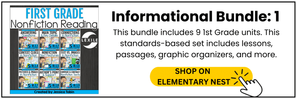 Nonfiction Mentor Texts Read Alouds and Top Informational Books 1st Grade Nonfiction Reading Standards-Based Units with Nonfiction Mentor Texts Read Alouds