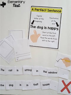 Print Concepts activities for first grade students- basic features of a sentence and book- common core ELA aligned for reading foundational skills.