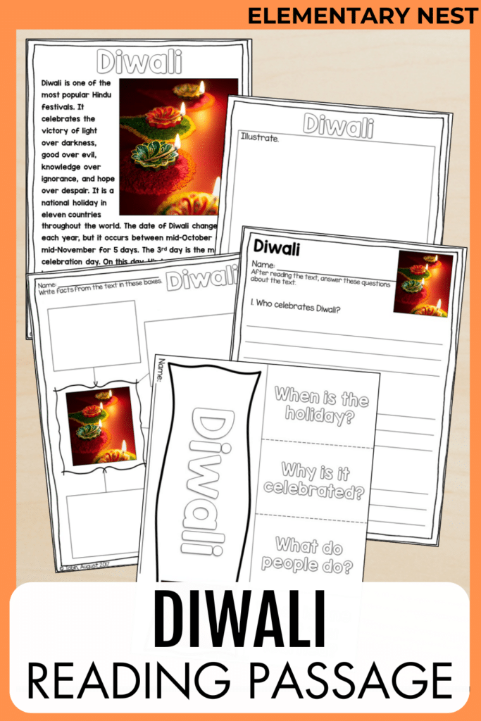 October Lesson Plan Themes and October Teaching Resources diwali holiday reading passage