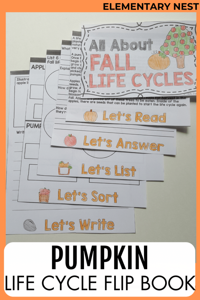 October Lesson Plan Themes and October Teaching Resources fall life cycles flip book