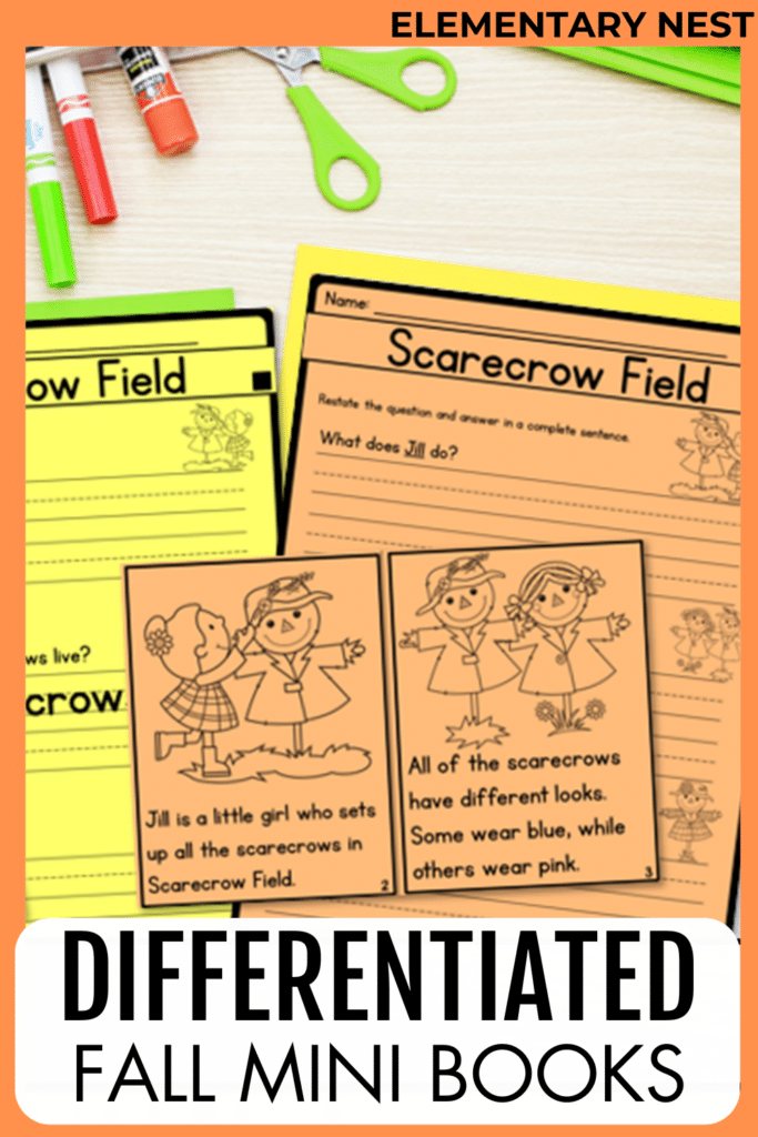 October Lesson Plan Themes and October Teaching Resources fall differentiated reading mini books