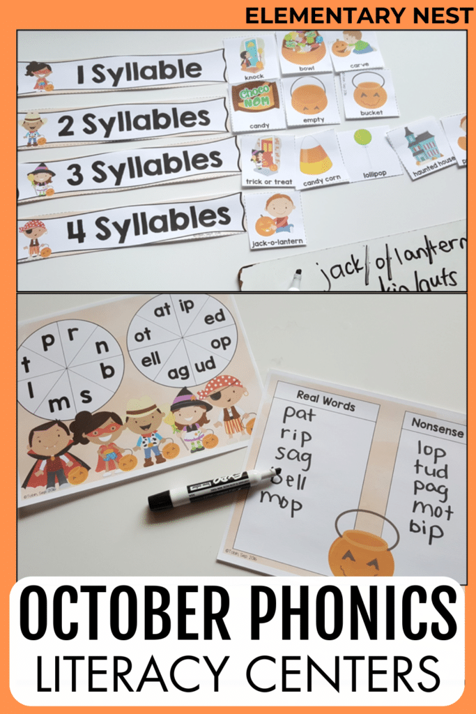 October Lesson Plan Themes and October Teaching Resources october literacy centers and phonics centers