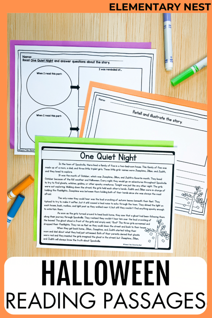 October Lesson Plan Themes and October Teaching Resources halloween fictional reading passages