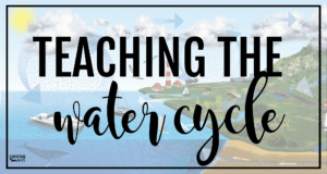 teaching the water cycle lessons and activities blog post cover