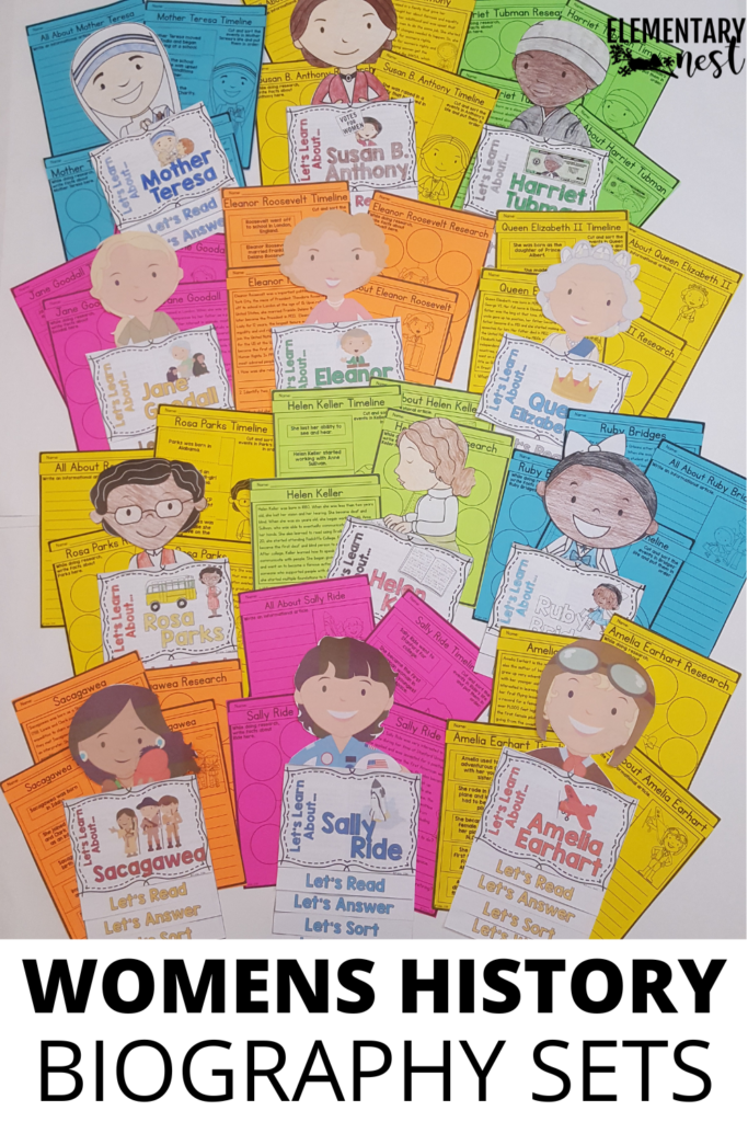 Women's History Month Biography Activities