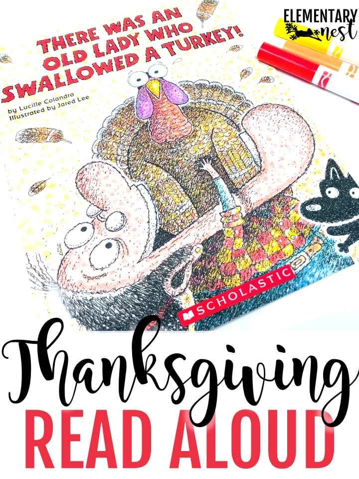 There Was An Old Lady Who Swallowed a Turkey- Thanksgiving Read Alouds and stories for elementary teachers.