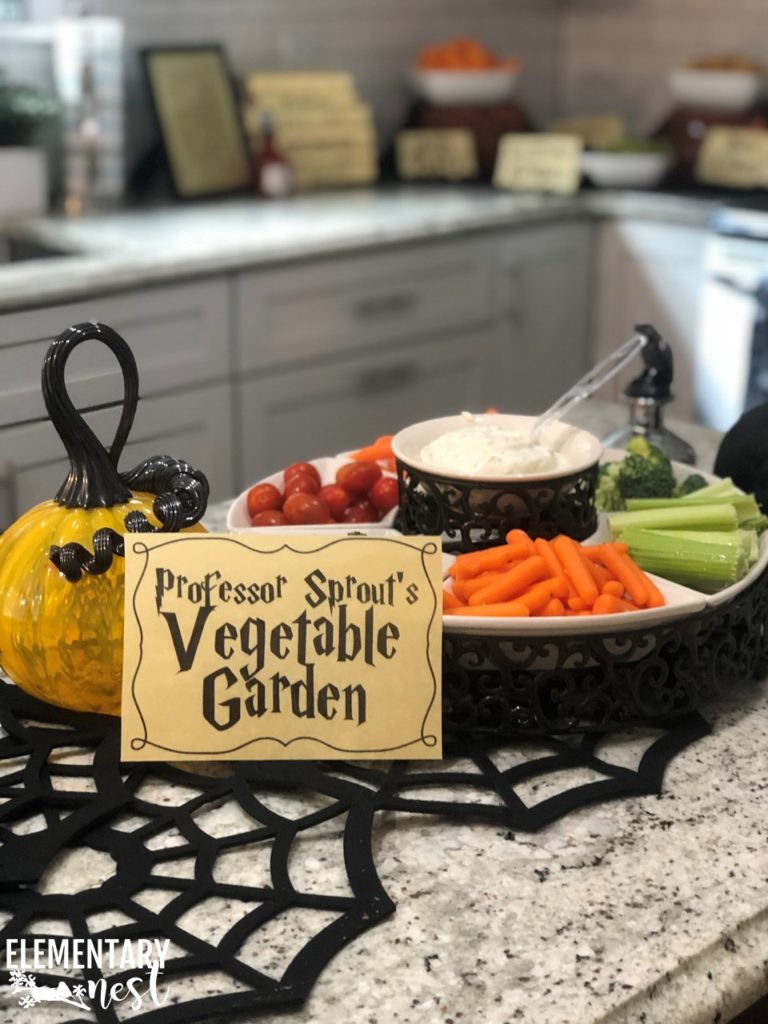 professor sprout vegetable garden- harry potter party