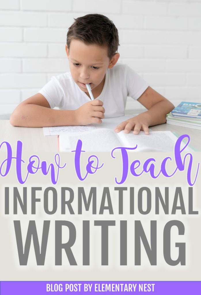 Blog post outlining how to tech informational writing (informative writing). 