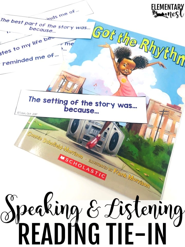 Speaking and listening during reading. Speaking and listening read alouds task card activity. 