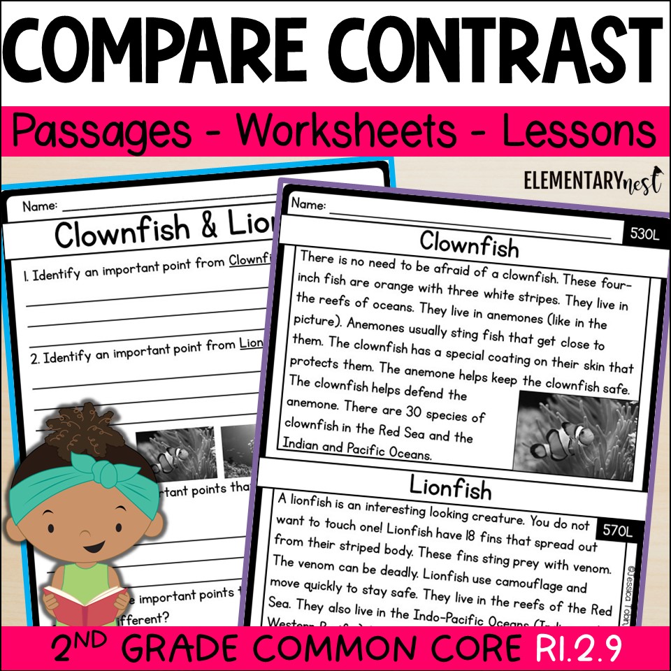 2nd Grade Nonfiction Compare and Contrast RI.2.9