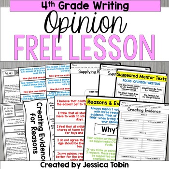 Free Writing Activity- 4th Grade Opinion Writing Activity
