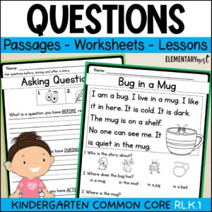 Kindergarten Ask and Answer Questions