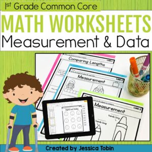 1st Grade Measurement and Data Math Worksheets