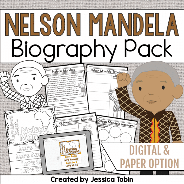Nelson Mandela Biography Pack