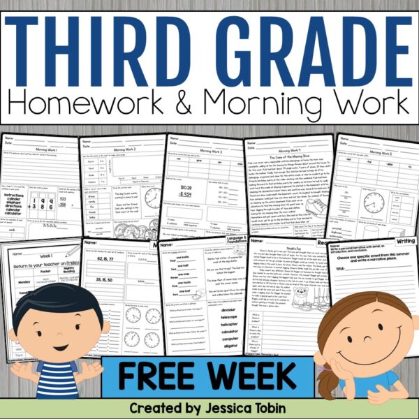 Free 3rd Grade Morning Work/Homework