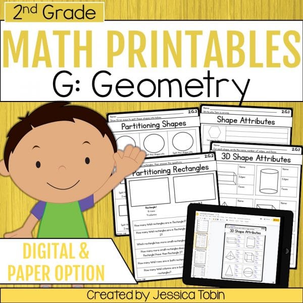 2nd Grade Geometry Math Worksheets