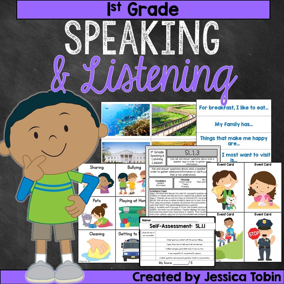 1st grade speaking and listening