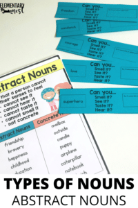 Abstract Noun sorting game
