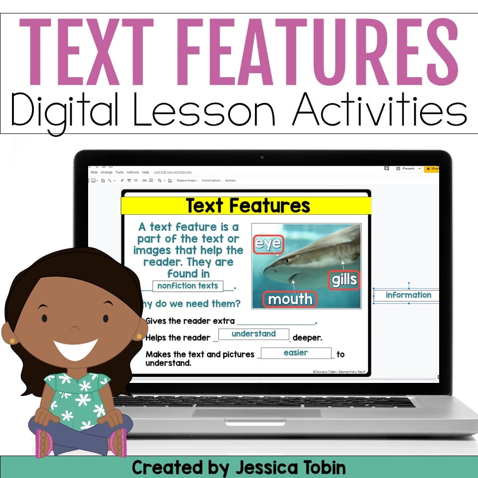 Nonfiction Text Features Digital Activities Elementary Nest