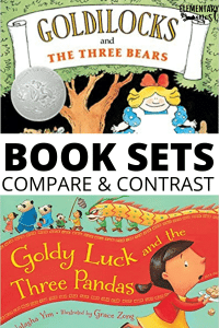 Goldilocks and the Three Bears, Goldy Luck and the Three Pandas, Book sets for teaching compare and contrast