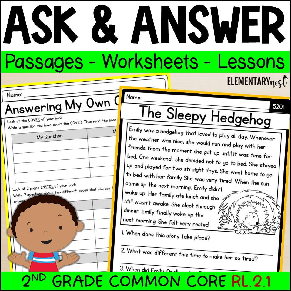 Ask and Answer Questions 2nd Grade Reading Unit RL.2.1