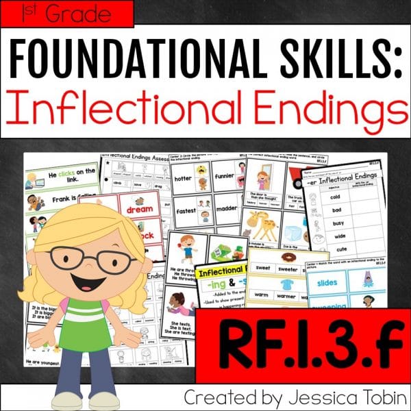 RF.1.3.f Inflectional Endings Activities