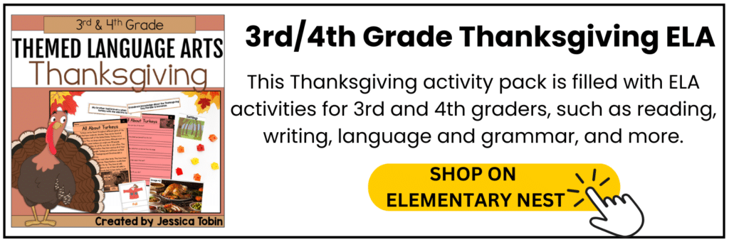 7 Fun Thanksgiving Reading Activities for Elementary Classrooms