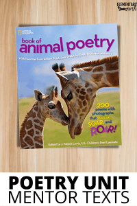 Poetry book for elementary students