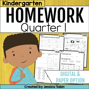 Kindergarten 1st Quarter Homework