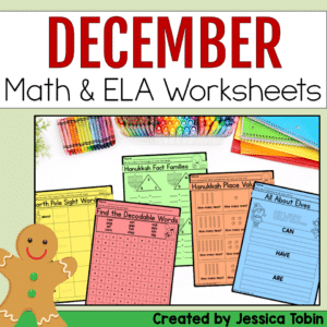 December Math and ELA Worksheets