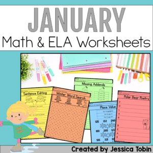 January Math and ELA Worksheets