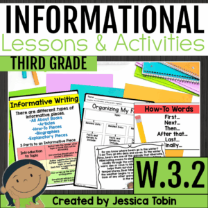 informational writing 3rd grade lessons and activities with how-to words, graphic organizers, and anchor charts.