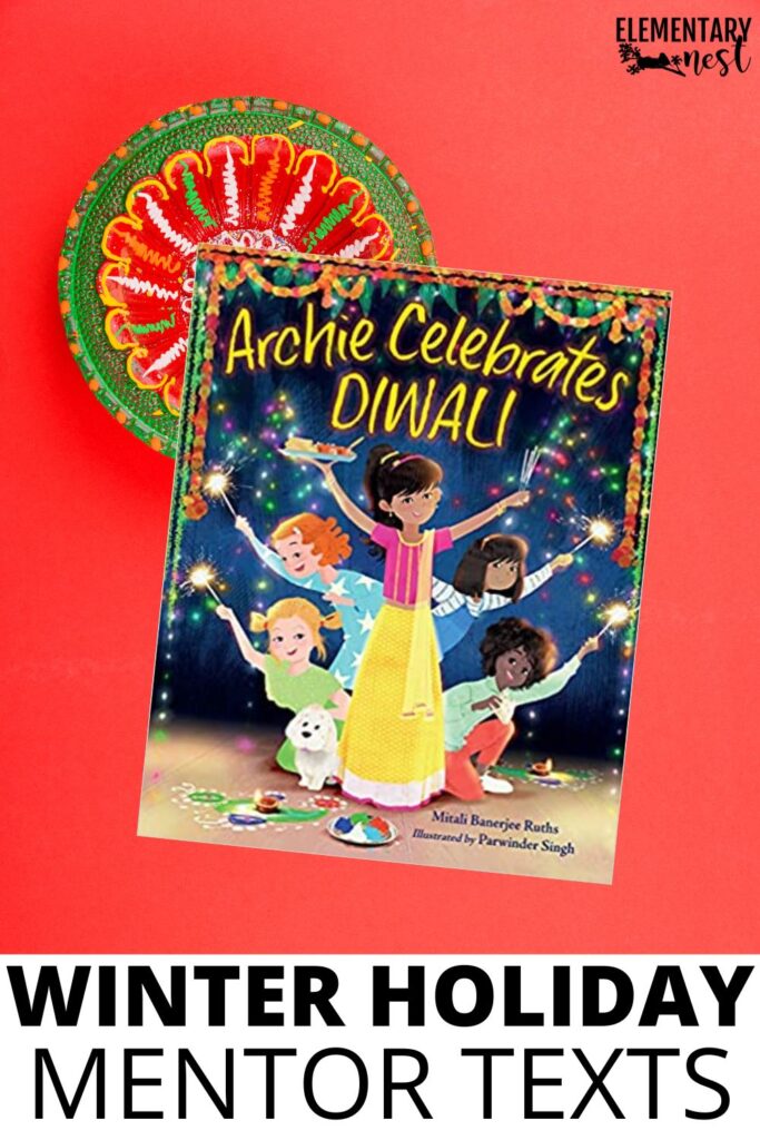 Children’s book Archie Celebrates Diwali featuring kids with sparklers and decorations, a story for learning about Diwali traditions.