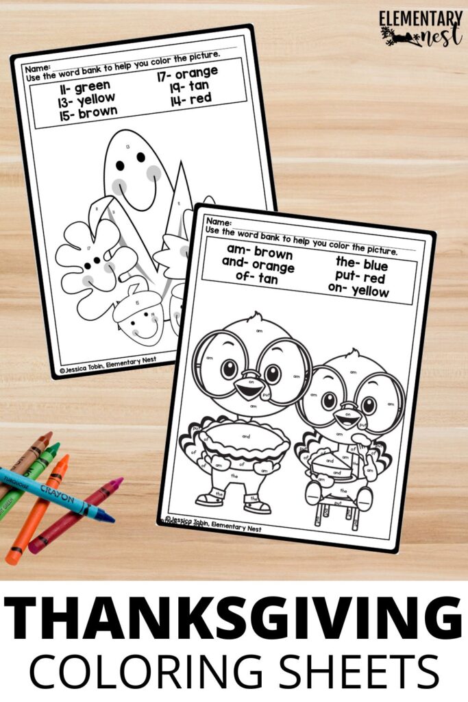 Printable Thanksgiving coloring sheets for kids.